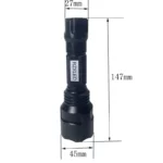 147mm led uvc sterilization and disinfection industrial test flashlight jpg
