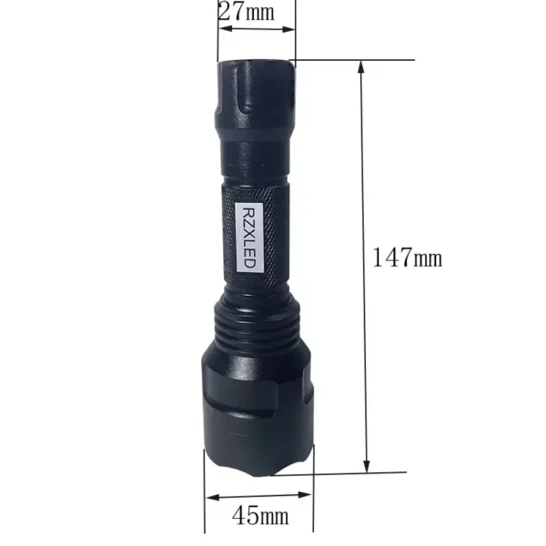 147mm led uvc sterilization and disinfection industrial test flashlight