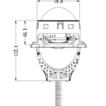 3-inch double-focal lens car headlight third generation size