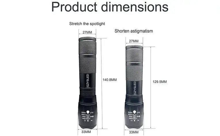 6W adjustable focus UVC 254nm365nm flashlight jpg